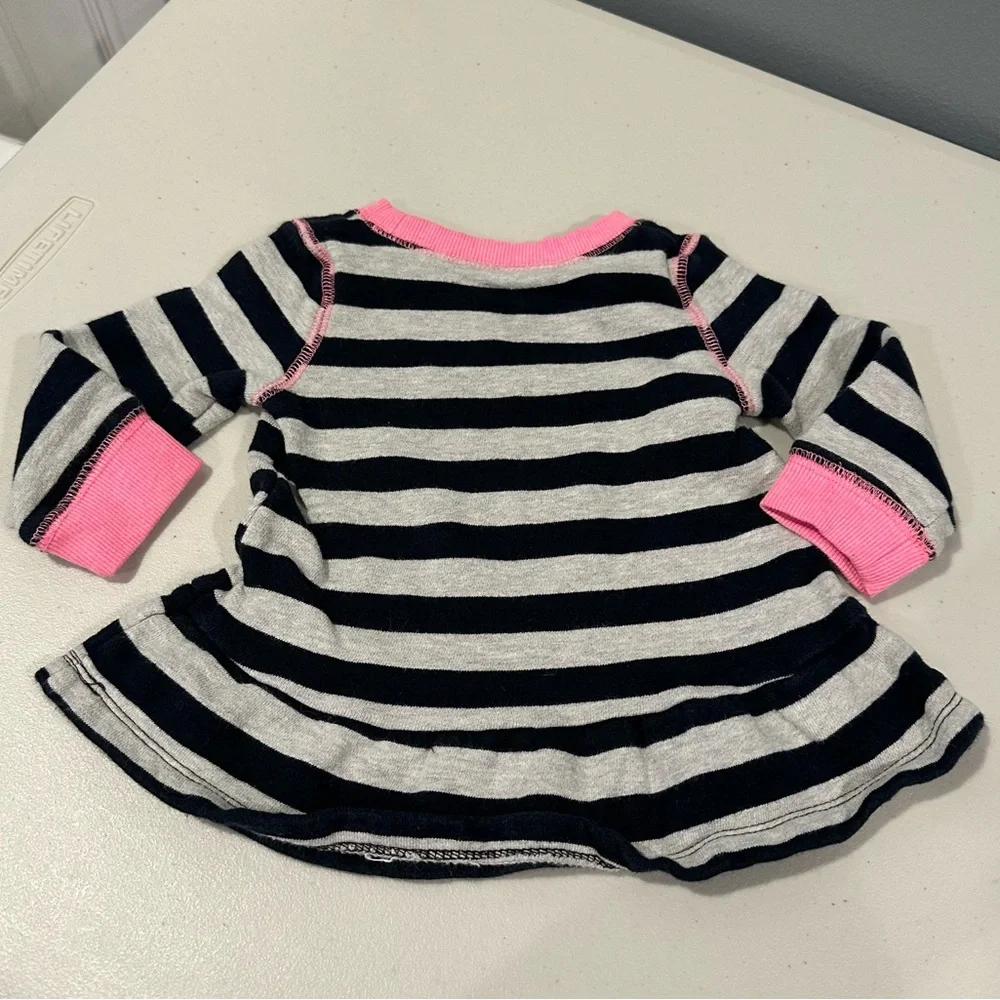 12 Months Carter's Peplum Sweatshirt & Long Sleeve Hoodie with Elbow Pads